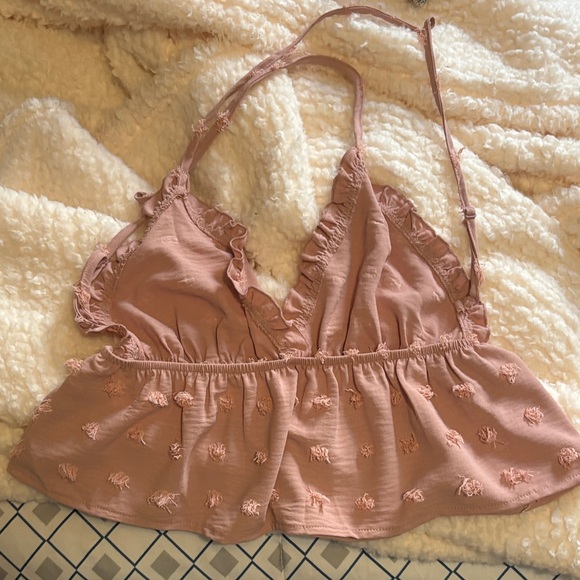 Pink Ruffled Sleeveless Top - Picture 2 of 2